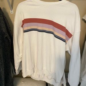 Striped crew neck sweatshirt